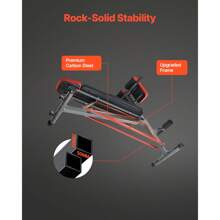 Roman Chair Hyperextension Bench, Multi-Functional Weight Bench For Full Body Workout, 660 Lbs Adjustable Extension Equipment For Back Arm Core Ab Workout, Sit Up Exercise Machine For Home Gym - Black+Red, 660 Lbs Load Capacity - View 5