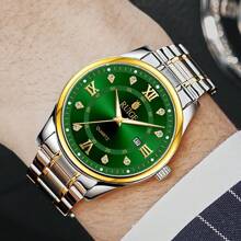 RUIG Relógio de Quartzo Minimalista Masculino RUIGE com Pulseira Circular de Negócios, Exibição de Calendário, Relógio de Presente Masculino