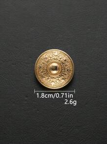 Set de 8 piezas/paquete de botones grandes y redondos con textura vintage y diseño de tótem, adecuados para uniformes, ropa especial, decoración, camisas, suéteres, trajes, abrigos, chaquetas, botones de metal, accesorios de costura DIY de artesanía