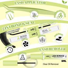 Eyelash Kit 154Pcs Individual Eyelash Kit 10-18mm With Eyelash Bond And Seal Eyelash Remover Eyelash Tweezers, Easy For Beginners Lash Clusters - Black - View 8