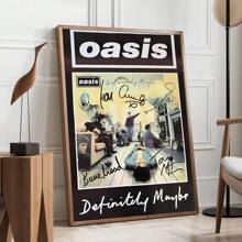 1pc /3PCSWall Art Poster Frameless/Framed Pop Oasis Band Poster Printing Family Living Room Bedroom Entrance Bar Restaurant Cafe Art Painting Decorative Hanging Painting