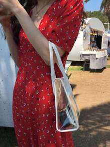 Transparent Beach Bag Handbag (Wallet Not Included) - Clear - View 3