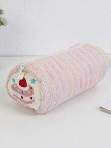 Cute Cartoon Strawberry Cake Pencil Case, Versatile Girly Stationery Storage Bag, Large Capacity Pencil Box For Students - Multicolor - View 15