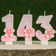 Shiny Pink Number Candles, Birthday Candles, Birthday Decorations, Happy Birthday, Cake Candles, Room Decorations
