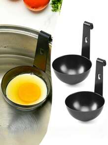 1/3pcs Stainless Steel Egg Cooker, Creative Breakfast Egg Boiler With Hook, Steaming Eggs Kitchen Tool