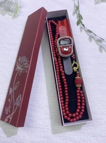 1 Set praktischer Rosenkranz & Armband für tägliches Gebet, in hochwertiger Geschenkbox verpackt