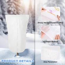 Cubierta para Plantas, Cubierta Cálida de Invierno, Bolsa Protectora para Árboles y Arbustos, Protección contra Heladas para Plantas de Jardín, Árbol Pequeño contra el Frío - Blanco - Ver 5