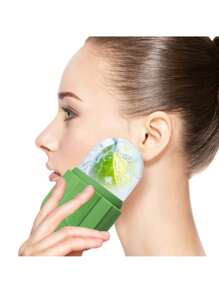 Silicone Ice Tray Ice Mould 2in1 Face Ice Roller Reusable Super Large Capacity Ice Cube Storage Ice Box