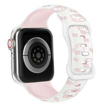 Sanrio Sanrio 1 Pc Sport Silicone Engraved Hello Kitty Watch Band Compatible With Apple Watch Band 40mm 38mm 41mm 44mm 45mm 42mm 46mm 49mm Women Men, Soft Wristband Waterproof Replacement Sport Band Compatible With Apple Watch Band Series10 9 8 7 6 5 4 3 2 1 SE Ultra Holiday Gift