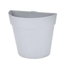 1 pièce pot à fleurs en plastique mural, vase semi-circulaire créatif pour plantes, jardinière hydroponique d'intérieur pour balcon, décoration de jardin, extérieur, jardinière, pot à plantes, jardinage