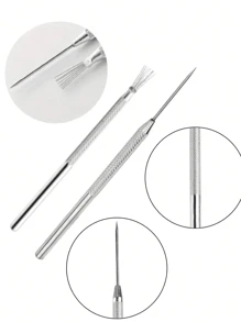 2/3/4/5Pcs Feather Wire Texture Pottery Tools Polymer Clay Modeling &Multifunctional Nail Art Seven-Needle Wire Brush Tool DIY Ceramic Brush Pottery Tools ,Nail Designs,Cake Accessories