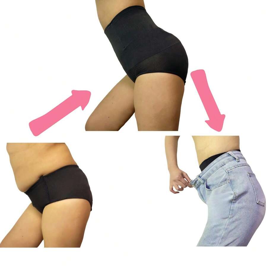 1pc High-Waisted Seamless Control Pants, Slimming Waist Shaping Briefs, Postpartum Waist Trainer For Women - Multicolor - View 1