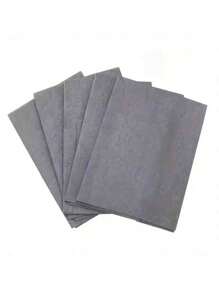 5pcs Magic Cloth Non-Trace Wiping Glass Cloth, Special Waterless Printing Cloth Mirror Cleaning Utensils, Technical Non-Trace Cleaning Cloth - Professional Glass Mirror Cleaning Towel, Waterless Wiping, Gray Microfiber, Home Kitchen, Bathroom Glass, Home Multi-Functional Cleaning Cloth