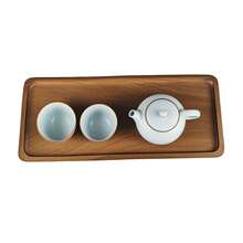 1 件/2 件加大号红木装饰托盘，矩形长茶盘，早餐拼盘，甜点架，适用于水果、面包、寿司、汉堡、咖啡、茶，适用于厨房储存、柜台托盘、节日派对、婚礼、食物服务