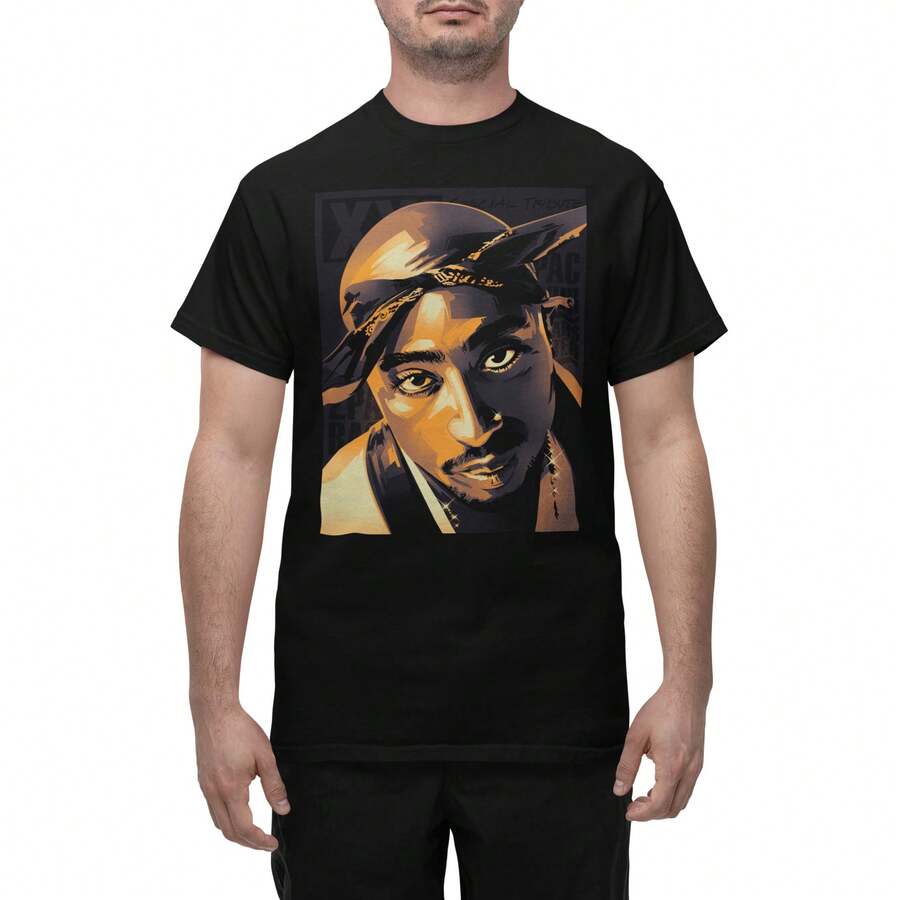 Playera Negra 2.Pac Tu.pac Shakur 1971-1996 2P013 HOMBRE