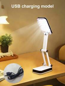 Lámpara de escritorio plegable LED, ligera, portátil, para interiores, dormitorio, dormitorio, habitación, sobremesa, lámpara, iluminación suave, luz de lectura amigable con los ojos, iluminación de emergencia para exteriores - luz blanca - Ver 13