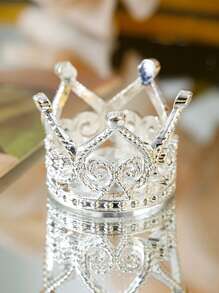 12pcs Mini Metallic Little Crown Flower Decor, DIY Accessories For Events, Parties