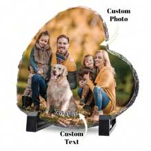 Custom Rock Slate Frame - Personalized Photo Stone Frame Plaque Birthday Gifts For Mom Dad Boyfriend For Thanksgiving Xmas Mothers Fathers Day Valentine's Day 1pc Ornamental Exquisite, Stylish, High-Quality Custom, Personalized, Unique Ideal Gifts Him Her Anniversaries Valentine's Day Mother's Day Birthdays Children's Day, For Father's Day, Valentine Day, Valentine Day Decor, Multi-Functional, For Father's Day, For Graduation, For Housewarming, Slow Summer Living, Customized Crafts, Vintage