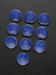 10 قطع/عبوة أزرار معدنية مدورة عالية الجودة بطلاء معدني مصقول بطريقة يدوية مرسومة، أزرار زخرفية متعددة الاستخدامات للقمصان والسترات والبدلات والفساتين والمعاطف والأحذية والقبعات والحقائب والأوشحة، إكسسوارات DIY