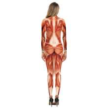 Bodysuit With 3D Digital Muscle Pattern Printing, Matching Women's Sweatshirts Series - Dusty Pink - View 1