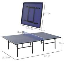 HOMCOM Tavolo da ping pong - Blu Viola - Visualizzare 3