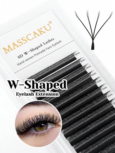 12 خط مريح كثيف بأسلوب W 8D تمديد رموش C/D تجعيد 8-15 مم خليط الطول بالجملة تأثير 3D أسود ماط وهمي حريري زهر ذاتي التزهير بشكل W مروحة الحجم المسبق مصنوعة من شبكة معدنية متعددة النسيج سهلة الفرد مع شكل البرسيم تجميعات رموش، تجميعات رموش، رموش فردية، رموش، رموش وهمية