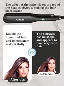 CRASTS Professional Hair Crimper Hair Straightener,Flat Iron,Hair Iron,Heatting Fast,LCD Dispaly,Quick Temperature Adjustment,Titanium Hard Plate,Home&Salon Use,Hair Care Gift - EU C Type Plug(220-240V) - View 9