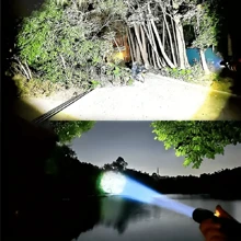 Ultra Powerful LED Flashlight USB Rechargeable Super Strong High Power Flashlight Torch Waterproof Zoomable Lantern Long Shot Hand Lamp - Black - View 11