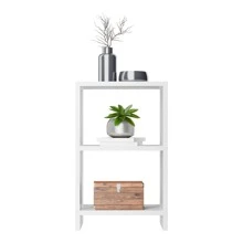 Nicho Prateleira Mesa De Apoio Cabeceira Para Quarto 100% MDF Branco - Branco - Visão 5