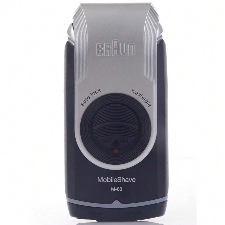 Braun M60 德国制造/箔式剃须刀，箔式剃须刀，适合旅行/旅行准备，小巧、便携且多功能，适合送给丈夫、男朋友、爸爸或任何男士的礼物 - 銀色 - 查看 1