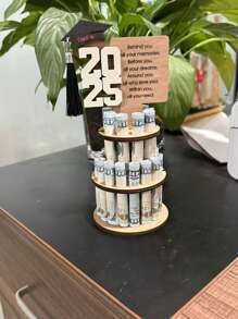 2025 Graduation Gift Wallet, Unique Card Wallet Graduation Cash Gift Creative, Double Layered Cash Clip, Used For Graduation Gifts - Multicolor - View 2