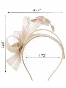 1pc Elegant Natural Feather Hairband, Versatile For Party And Performance, Spring/Autumn Mini Hats Tiny Hats Derby Hat Fascinator Mini Top Hat Mini Cap, Gifts, Wedding