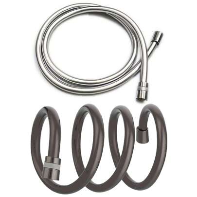 59-calowy/1,5-metrowy gładki wąż prysznicowy z PVC, elastyczny, antyskrętny wąż prysznicowy z mosiężnym złączem, uniwersalny wymienny wąż prysznicowy