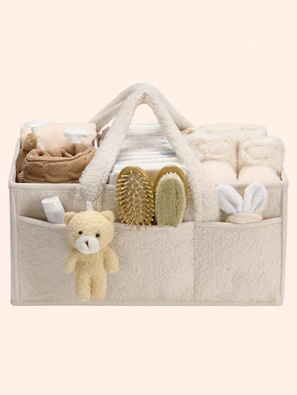 1 Stück kuschelige Baby Windel Aufbewahrungstasche, Windeltasche, Mommy Reisetasche mit großer Kapazität