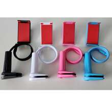 1 Stück flexibler, weicher Schlauchklemmen Handyhalter, multifunktionaler Handyständer kompatibel mit iPhone 8/7/6, verwendbar auf Bett oder Schreibtisch, kompatibel mit iPhone, Android Handy, Geschenk zu Geburtstag, Familie, Freunde, 360 Grad drehbar, Bett Faul Stand