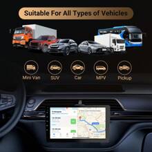 Haudio 4+64G Double Din 10.1 Inch 8 Core Auto Car Stereo Radio 1280P With Wireless Carplay Android Auto , Compatible With Android 13, GPS Navigation/HD Backup Camera/Bluetooth 5.0/FM SWC Car Audio Receiver
