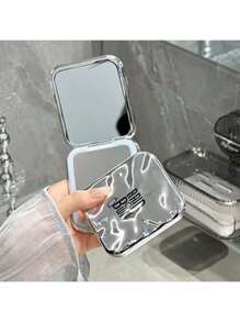 LED Makeup Mirror, Portable Mini LED Makeup Mirror, USB Rechargeable Desktop LED Lamp Travel Makeup Mirror, Foldable Mirror, Suitable For Dorm, Travel, Makeup, Office, Bedroom, Etc. 1 Lighting Mode - White, Natural, Warm Light, Adjustable Brightness, USB Rechargeable Portable Foldable Vanity Mirror, Ideal Gift For Women - Multicolor - View 10