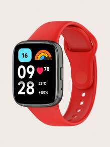 1 pieza Banda de reloj inteligente de silicona de estilo liso con liberación rápida compatible con Redmi Watch 3 Active