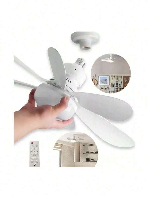 Ventilador Teto Lâmpada 40w Led E27 Ajustável Bivolt