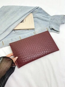 New Small Designer Vintage Alligator Print Envelope Handbag For Women