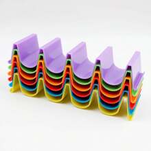 3pcs Tortilla Warmer Rack, Plastic Thin Pancake Clamp, Taco Holder, Easy Kitchen Pancake Food Rack - Multicolor - View 5