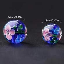 10-Piece Mixed Color Petal Design Handmade Glass Beads DIY Jewelry Making- Perfect For Earrings, Bracelets, Necklaces, Etc.