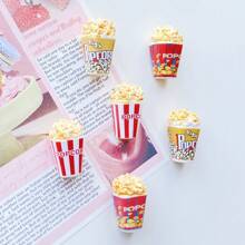 6/12pcs Cute Fridge Magnets, Popcorn Theme Home Decor Resin Magnets, Personalized Refrigerator Magnets For Kitchen, Office, Whiteboard, Storage Cabinet And Dishwasher, Holiday Gift