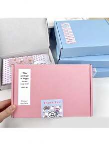 10 piezas, Caja de regalo color macaron - Cajas envío de cartón corrugado para embalaje, regalos artesanales, productos para pequeños negocios, bodas y fiestas - Multicolor - Ver 7