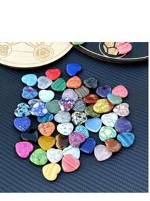 50 PIEZAS/20 PIEZAS Cristales con forma de corazón multicolor, emocionantes cristales con forma de corazón, ideal para equilibrar la energía espiritual para el amor, la meditación, un regalo perfecto, decoración de joyería DIY (color aleatorio)