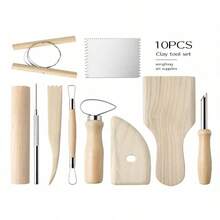 14件套陶瓷艺术工具套装，包括：软陶泥、美甲硅胶点钻笔、画笔、钢珠棒 - 陶泥工具 - 查看 4