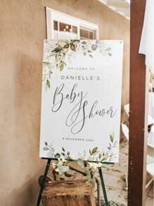 1PC 66inch Foldable Easel Stand, Baby Shower Sign Easel Stand - Portable Display Stand - Holds 5lbs" For Baby Shower Party Banner And Poster Display Adjustable Metal Tripod Ground And Tabletop Easel Stand, Large Floor Adjustable Metal Painting Easel Tripod Black Base Easter Gift,Wedding Basics Easel Stand Instant Floor Poster Lightweight Collapsible Birthday Wedding Outdoor Decoration