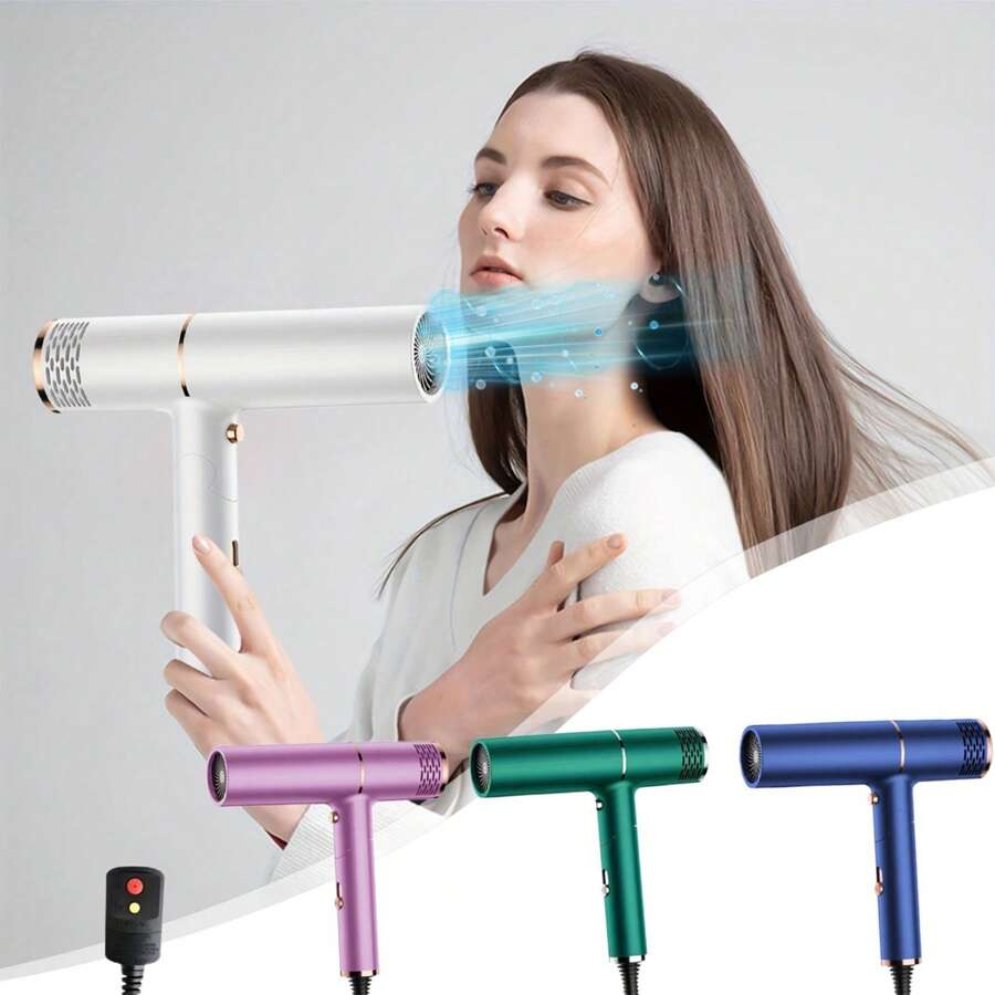 Portable Hair Dryer Professional Ionic Hair Dryer,, Powerful Blow Dryer For Fast Drying,Compact & Folding Blow Dryer For Family, Travel, Salon Use. - US B Type Plug(110-127V) - View 1