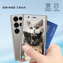 SOYES Mini Android Smartphone, Unlock Smart Phone, 3.0 Inch HD Screen Mini Phone, Pocket Phone, Student Phone, Dual SIM/Camera/GPS/Face ID, With Fun Educational APP/Learning/Gaming/Drawing/Cartoon, Ideal Phone For Children/Teens - Recolor - View 4