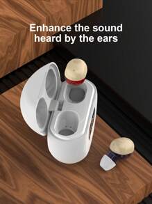 Rechargeable In-Ear Hearing Aid-USB-C Charging, Lithium Polymer Battery, Compact Design, Used For Hard Shell Storage-Hearing Aid For Hard Of Hearing (White), Hearing Aid Accessories | Hidden Hearing Aid | Orderly Charging, Rechargeable Hearing Aid For The Elderly.